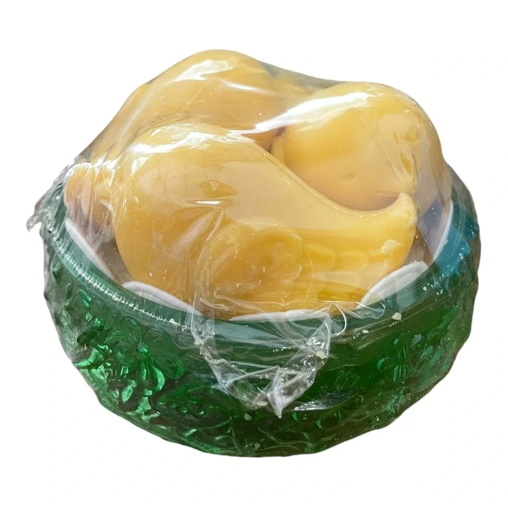 Avon Love Nest Bath Set 3 Special Occasion Fragranced Bird Soaps & Glass Dish